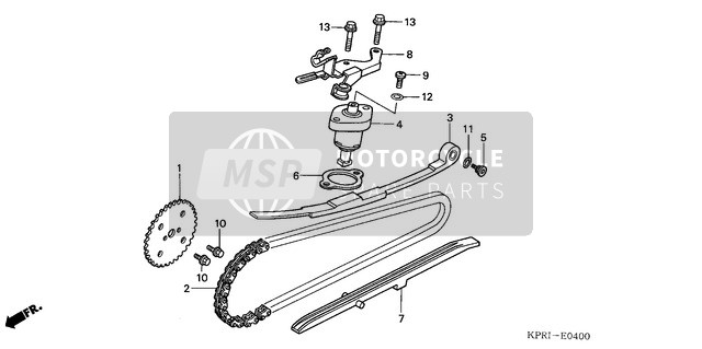 Honda SH125 2001 Catena a camme/Tenditore per un 2001 Honda SH125